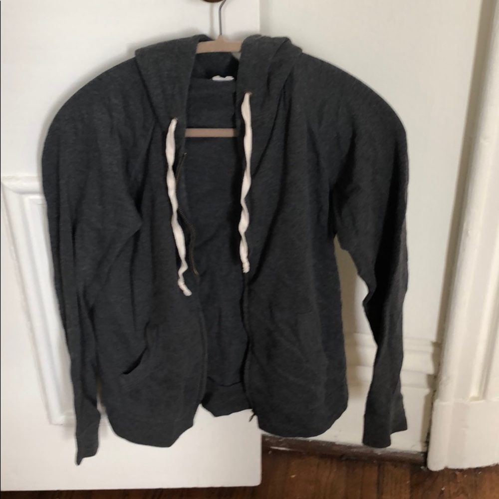 Gray j. Crew zip up hoodie